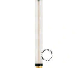 E27 żarówka filamentowa LED nieściemnialna 220K - 5W - 31 cm ryflowane szkło