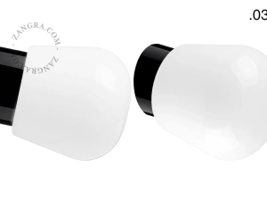czarna porcelanowa lampa ścienna David - Ø 10 cm
