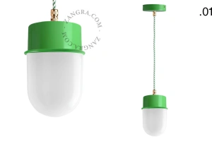 candeeiro suspenso verde - abajur de vidro - Ø 10cm