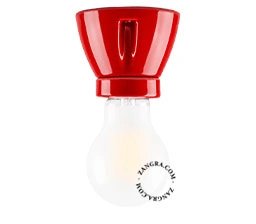 porcelanowa lampa czerwona