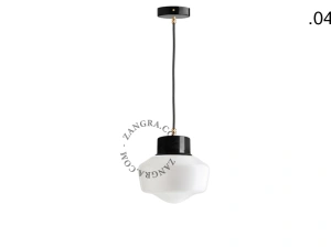 candeeiro suspenso preto - abajur de vidro - Ø 10cm