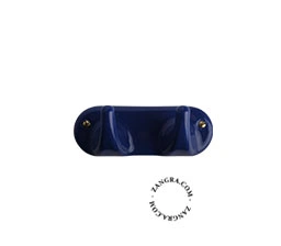 percha 2 ganchos de porcelana azul