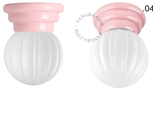 pink porcelain Art Deco light Daniel