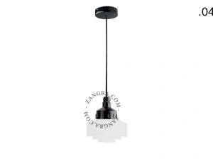 snoerlamp met glazen kap