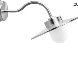 zilverkleurige industriële gevellamp Elda - IP54