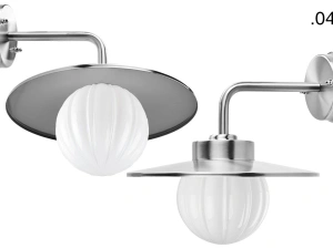 silver-coloured wall light Eduardo - IP54