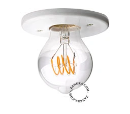 applique ou plafonnier en porcelaine blanche
