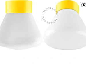 lámpara de porcelana amarilla David - Ø 10 cm
