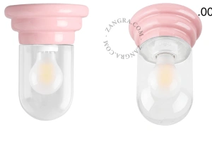 pink porcelain Art Deco light Daniel