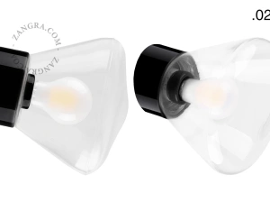 czarna porcelanowa lampa ścienna David - Ø 10 cm