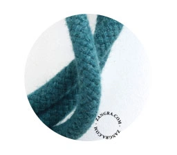 câble textile - coton turquoise