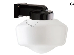 badeværelse sort porcelænsvæglampe med glasskærm - IP54
