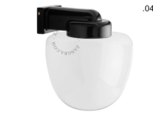 badeværelse sort porcelænsvæglampe med glasskærm - IP54