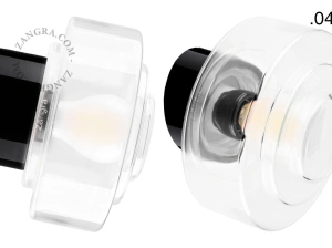 czarna porcelanowa lampa ścienna David - Ø 10 cm
