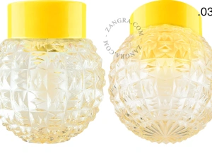 lámpara de porcelana amarilla David - Ø 10 cm