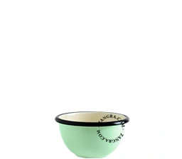 bol en émail vert menthe - Ø 10cm
