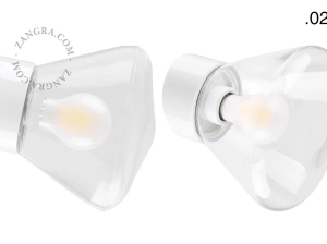 biała porcelanowa lampa ścienna David - Ø 10 cm