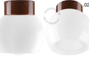 lámpara de porcelana marrón David - Ø 10 cm