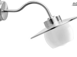 zilverkleurige industriële gevellamp Elda - IP54