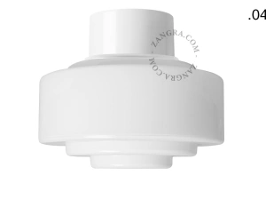 lampa ścienna lub sufitowa biała - szklany klosz  - Ø 10 cm