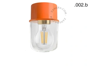 candeeiro de teto ou de parede laranja - abajur de vidro - Ø 8 cm