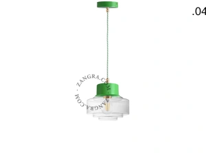 candeeiro suspenso verde - abajur de vidro - Ø 10cm