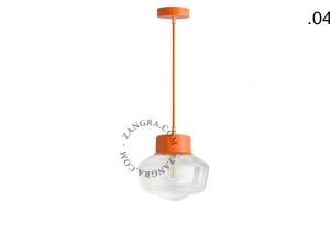 candeeiro suspenso laranja - abajur de vidro - Ø 10cm