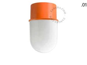 candeeiro de teto ou de parede laranja - abajur de vidro - Ø 8 cm