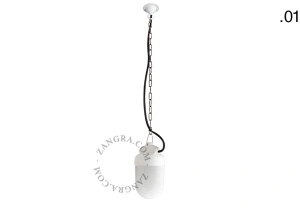 hanglamp van porselein en glas  - IP54