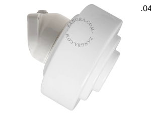 candeeiro de parede em porcelana branca para casa de banho - Ø 9,5 cm - abajur de vidro - IP54