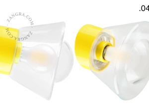 yellow porcelain wall light David - Ø 10 cm