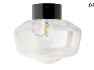 candeeiro de parede ou de teto em porcelana preta - abajur de vidro - Ø 10cm - IP54