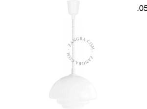 lampa wisząca Emile z białym przewodem spiralnym
