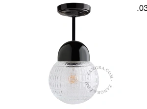 lampa porcelana ze szklanym kloszem
