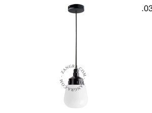 snoerlamp met glazen kap