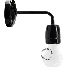 black Pure Porcelain wall light