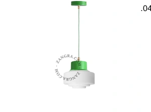 candeeiro suspenso verde - abajur de vidro - Ø 10cm