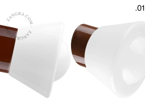 brązowa porcelanowa lampa ścienna David - Ø 10 cm