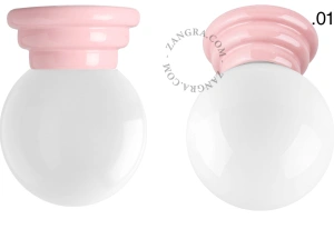 pink porcelain Art Deco light Daniel