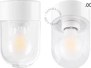 Leuchte David aus weißem Porzellan - Ø 10 cm