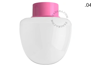 pink wall or ceiling light - glass shade - Ø 10 cm