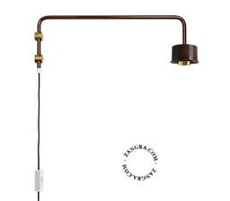 Abbie wall light replacement base - brown