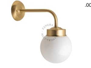 vägglampa i mässing för utomhusbruk eller badrum – glasskärm - IP43