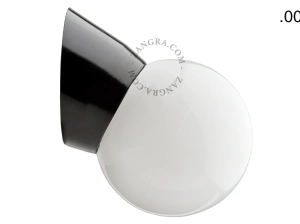 applique en bakélite - globe en verre - Ø 9,5 cm
