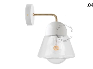 wandlamp van porselein en glas