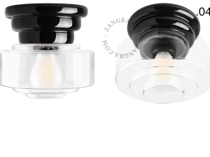black porcelain Art Deco light Daniel