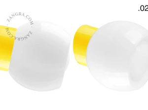 yellow porcelain wall light David - Ø 10 cm