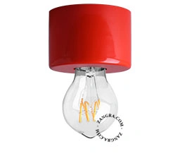 rød væg- eller loftslampe - Ø 8,5 cm