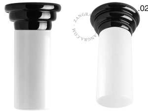 black porcelain Art Deco light Daniel