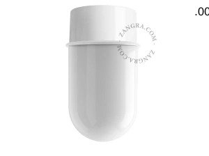 lampa ścienna lub sufitowa biała - szklany klosz  - Ø 10 cm